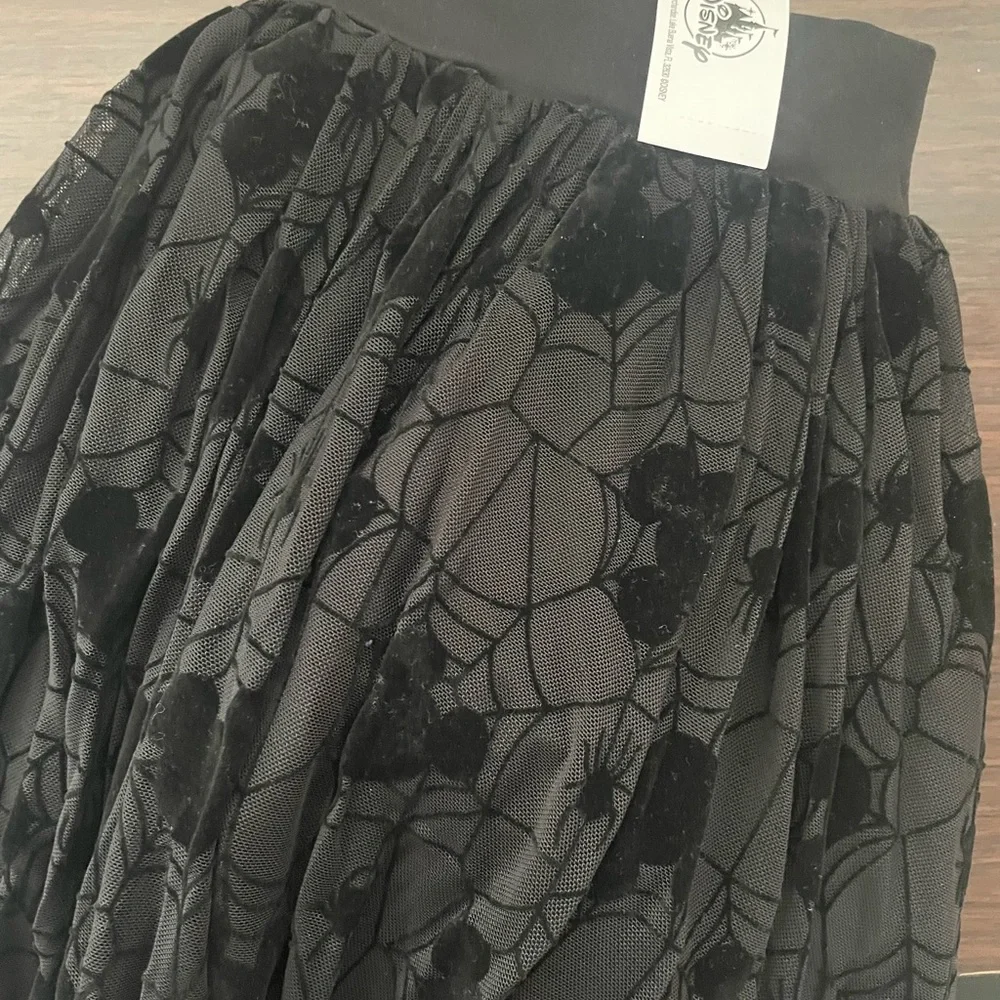 Disney Midi Skirt with Velevet Mickeys and Web Designs - Picture 1 of 3